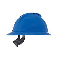 MSA V-Gard 500 Full-Brim Hard Hat with Fas-Trac III Ratchet Suspension
