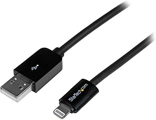 StarTech.com 3m (10ft) Long Black Apple® 8-pin Lightning Connector to USB Cable for iPhone / iPod / iPad
