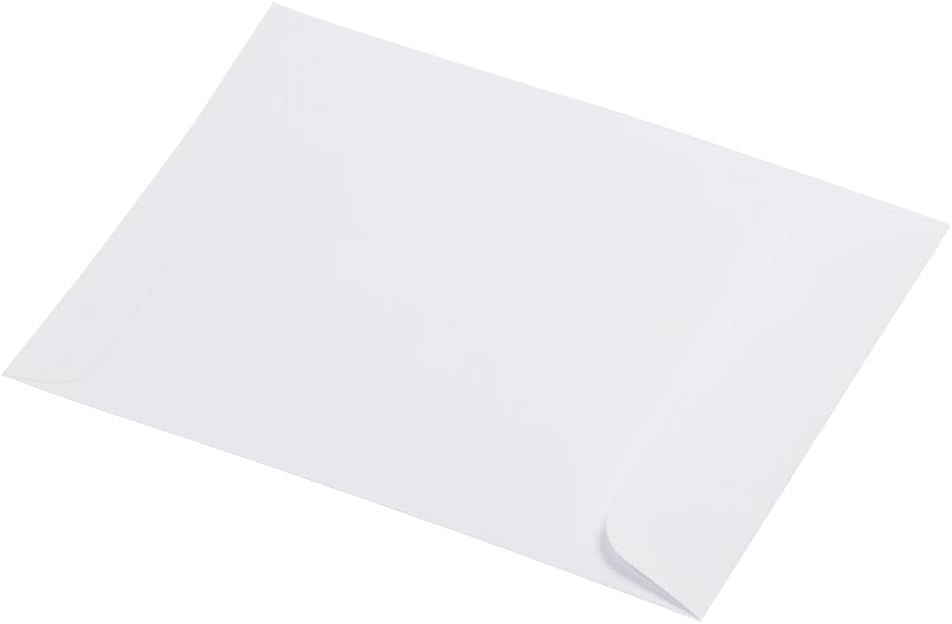 JAM Paper Open-End Catalog Envelopes with Gummed Closure - White
