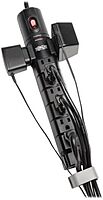 Tripp Lite 8 Outlet Surge Protector Power Strip, 6ft Cord Right Angle Plug, Tel/Modem, & $150K INSURANCE (TLP806TEL)