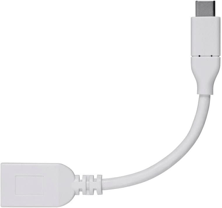 Monoprice USB C to USB A Female 3.1 Gen 1 Extension Cable - 0.5 Feet - White | Fast Charging, 5Gbps, 3A, 30AWG