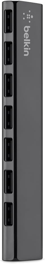Belkin 7-Port Ultra-Slim Desktop USB Hub - Desktop USB Hub 2.0 - 7 Hi-Speed USB Ports