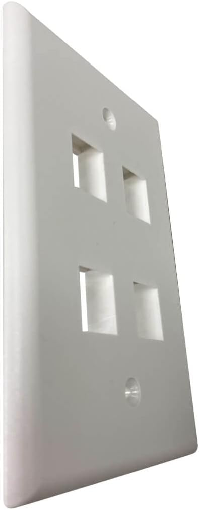 Tripp Lite Safe-IT Single-Gang Keystone Wall Plate, Ivory