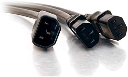 C2G Power Splitter Cord (Power Squid), 16 AWG, Black