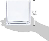 Azar Displays Deluxe Clear Crystal Styrene Cube Bins, Pack of 4