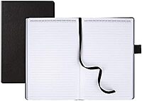 Office Depot® Brand Premium Hardcover Business Journal, 8 1/2" x 5 1/2", Narrow Ruled, 192 Pages (96 Sheets), Black