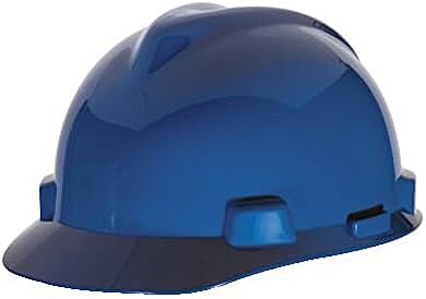 MSA V-Gard Slotted Full-Brim Protective Hard Hat with Staz-On Suspension