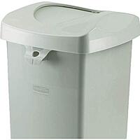 Rubbermaid Commercial Products Untouchable Square Trash Can 23G Black, for Offices/Mailrooms/Schools/ClassroomsAreas of High