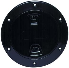 Beckson 4" Smooth Center Screw-Out Deck Plate - Black