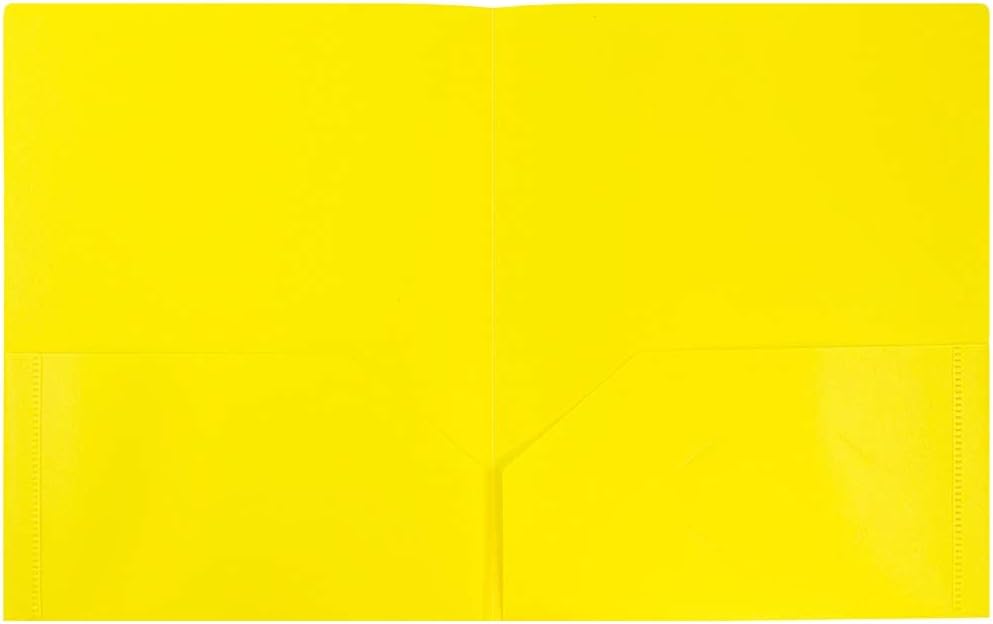 JAM Paper Plastic 2-Pocket POP Folders