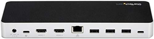 StarTech.com Dual Monitor USB C Docking Station with 60W Power Delivery for Windows Laptops - USB C to HDMI or DVI Dock