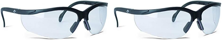 Walker's Sport High-Grade Polycarbonate Lenses Half Frame Soft Rubber Nose Piece Adjustable Safety Shooting Glasses