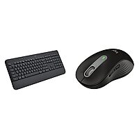 Logitech Signature K650 Comfort Full-Size Wireless Keyboard with Wrist Rest, BLE Bluetooth or Logi Bolt, Graphite - 920010908