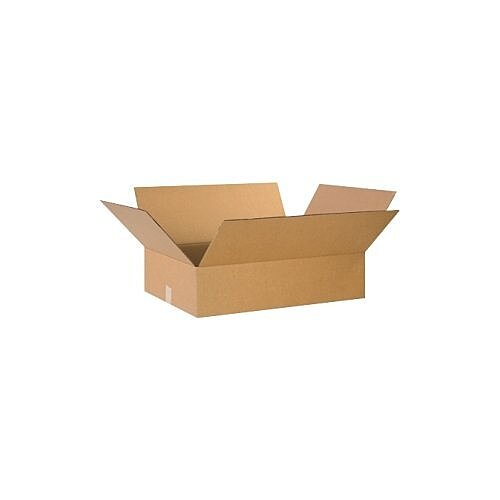 Partners Brand Flat Corrugated Boxes, 24in x 18in x 6in, Kraft, Pack Of 20