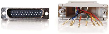 C2G 02934 RJ45 to DB25 Male Modular Adapter, Gray Gray 1 Count (Pack of 1)