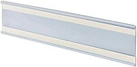 Azar Displays PVC Vertical Adhesive-Back Nameplates, 7inH x 6inW x 3/8inD, Clear, Pack Of 10 Nameplates