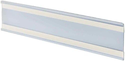 Azar Displays PVC Vertical Adhesive-Back Nameplates, 7inH x 6inW x 3/8inD, Clear, Pack Of 10 Nameplates