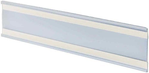 Azar Displays PVC Vertical Adhesive-Back Nameplates, 7inH x 6inW x 3/8inD, Clear, Pack Of 10 Nameplates