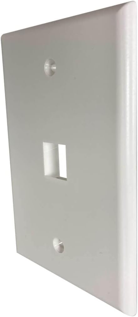 Tripp Lite Safe-IT Single-Gang Keystone Wall Plate, Ivory