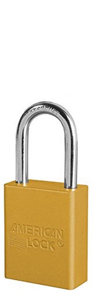 American Lock Master Lock S1106YLW S-Series Aluminum Safety Padlocks Yellow, 1.5" Shackle 1 Count (Pack of 1) 1.5" Shackle