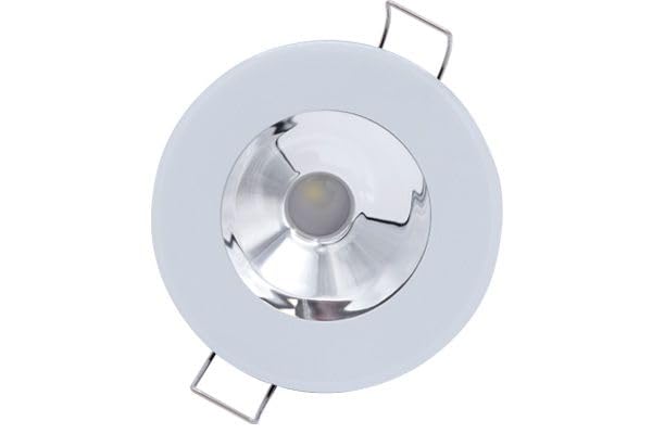 Lumitec Illusion Flush Mount LED Down Light - Spectrum RGBW - Cool White - White Housing - Chrome Reflector