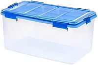 Iris Ultimate Weatherpro Storage Boxes, 23-5/8inL x 20-1/16inW x 16-3/16inH, 60 Qt, Clear, Set Of 4 Boxes
