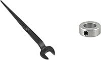 Klein Tools Heavy Nut Spud Wrench, Connecting Bar Lock Collar - 1-1/4" Bolt, 7/8" Round Bar