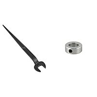 Klein Tools Heavy Nut Spud Wrench, Connecting Bar Lock Collar - 1-1/4" Bolt, 7/8" Round Bar