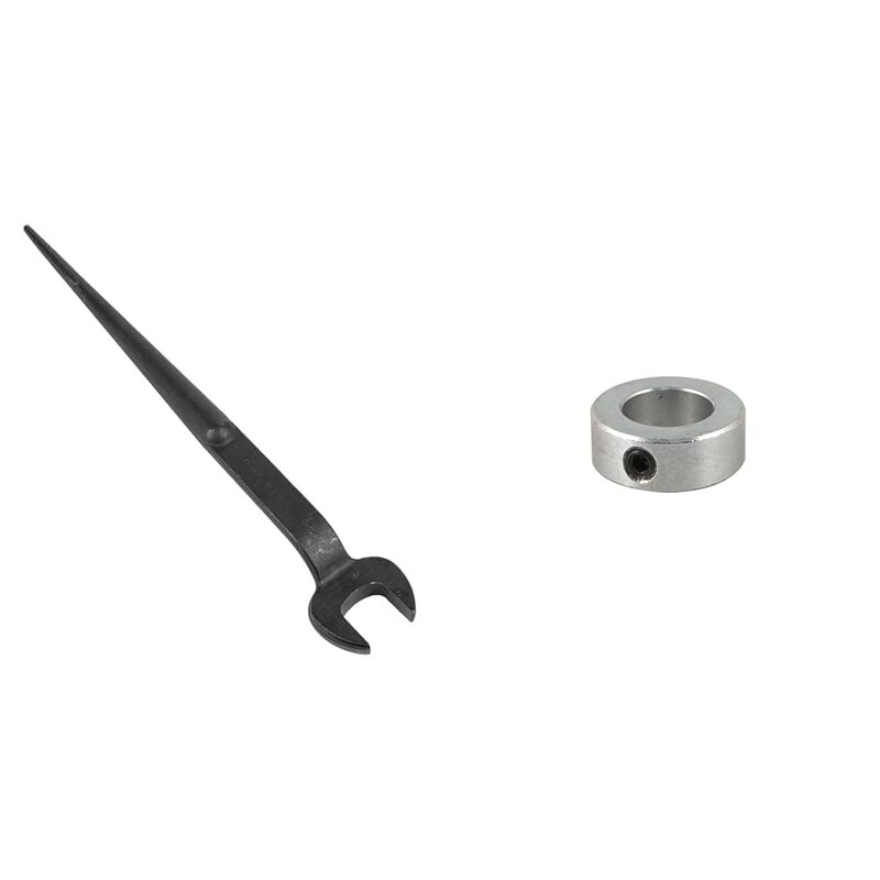 Klein Tools Heavy Nut Spud Wrench, Connecting Bar Lock Collar - 1-1/4" Bolt, 7/8" Round Bar