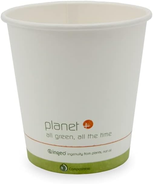 StalkMarket Planet+ Compostable Hot Cups, 10 Oz, White, Pack Of 1,000 Cups