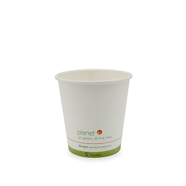 StalkMarket Planet+ Compostable Hot Cups, 10 Oz, White, Pack Of 1,000 Cups