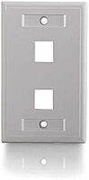 C2G 1-Port Single Gang Multimedia Keystone Wall Plate - White