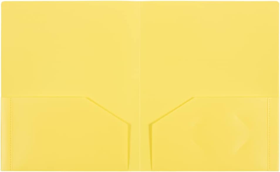 JAM Paper Heavy-Duty 2-Pocket Plastic Presentation Folders - Letter Size