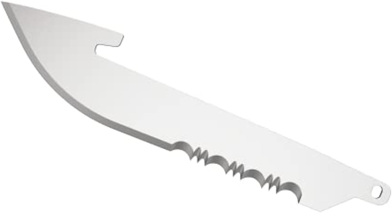 OUTDOOR EDGE 3.0" Drop-Point with Serrations Blade Pack (Black, 6 Blades)
