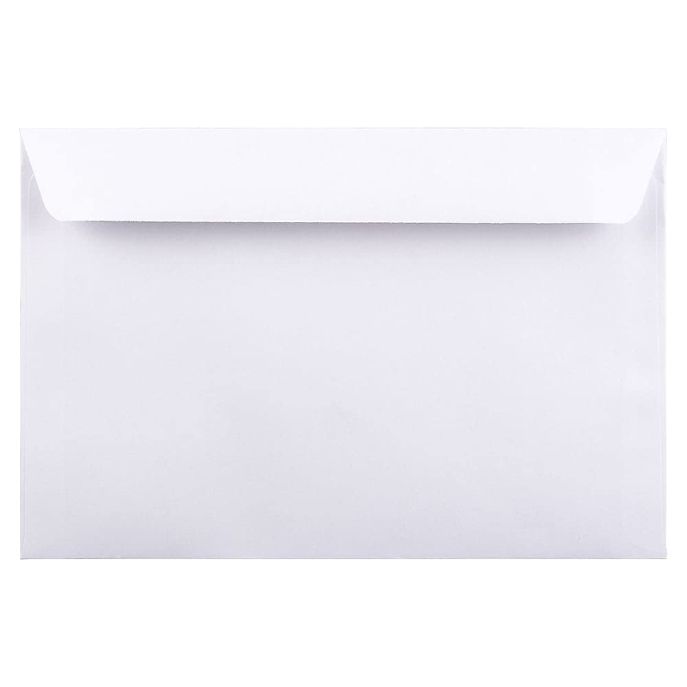 JAM PAPER Booklet Envelopes With Gummed Closure - White