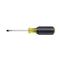 Klein Tools 601-3 3/16-Inch Flat Head Screwdriver, Made in USA, Cabinet Tip with 3-Inch Round Shank and Cushion Grip Handle