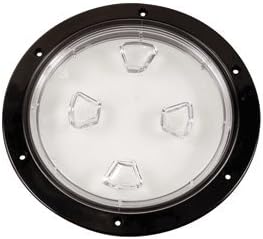 Beckson 8" Clear Center Screw-Out Deck Plate - Black