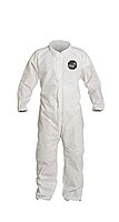 PB125SWH2X0025 2X White 12 mil ProShield Chemical Protection Coveralls (25 Each)