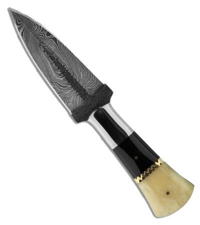 BUCKNBEAR KNIVES Custom Handmade Boot Hunter Dagger Knife Horn/Bone Handle