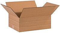 Partners Brand Multi-Depth Corrugated Boxes, 16in x 12in x 6in, Scored 4in, 2in, Kraft, Pack Of 25