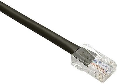 UNC GROUP 1ft CAT5E Patch Cable (Black) - UTP, No Boot