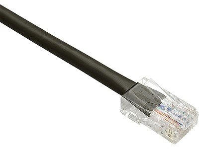 UNC GROUP 1ft CAT5E Patch Cable (Black) - UTP, No Boot