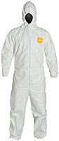 DuPont XL 12 mil ProShield Basic Chemical Protection Coveralls With Front Zipper Closure, Attached Hood And Elastic Waist