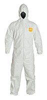 DuPont XL 12 mil ProShield Basic Chemical Protection Coveralls With Front Zipper Closure, Attached Hood And Elastic Waist