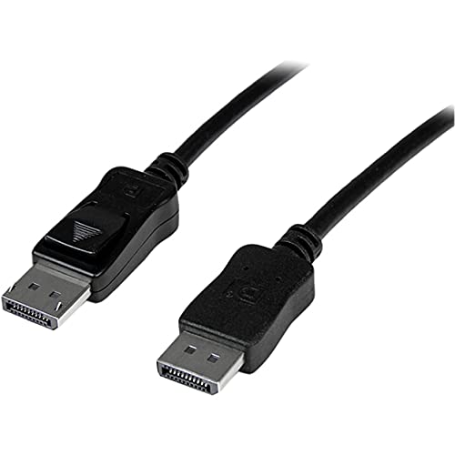 StarTech.com 30 ft DisplayPort 1.2 Cable with Latches - Active - 2560×1600 - DPCP & HDCP - Male to Male DP Video Monitor Cable (DISPL10MA) Black 30 ft/9 m (Active) Standard
