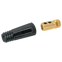 BEST WELDS 900-BK-95 - Dinse Style Cable Plug & Socket, Female, Ball Point Connection, 3/0-4/0 Cap, 2ctct, 2ct