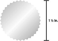 JAM PAPER Circle Label Wafer Seals with Serrated Edges - 100 Round Self-Adhesive Labels