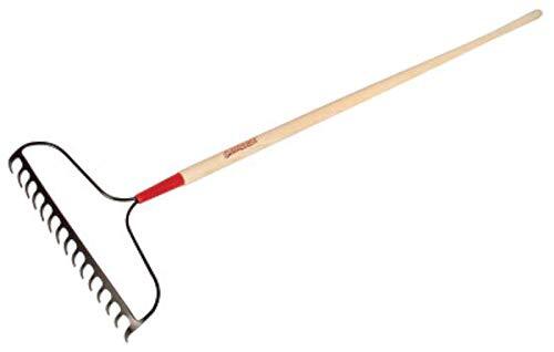 Bow Rake with 66" Straight Wood Handle