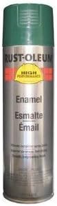 Rust-Oleum Hard Hat High Performance V2100 System Rust Preventive Enamel Spray Paint, 15 Oz, Gloss Dark Green, Case Of 6 Cans