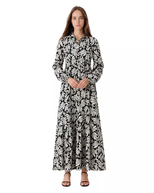 Printed Tiered Maxi Dress